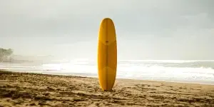 Longboard on beach